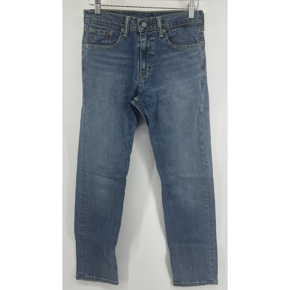 Levis 502 Taper Fit Jeans Tagged 30/32 Measure 30/30 Mid Wash Great Condition